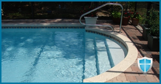 A residential swimming pool.